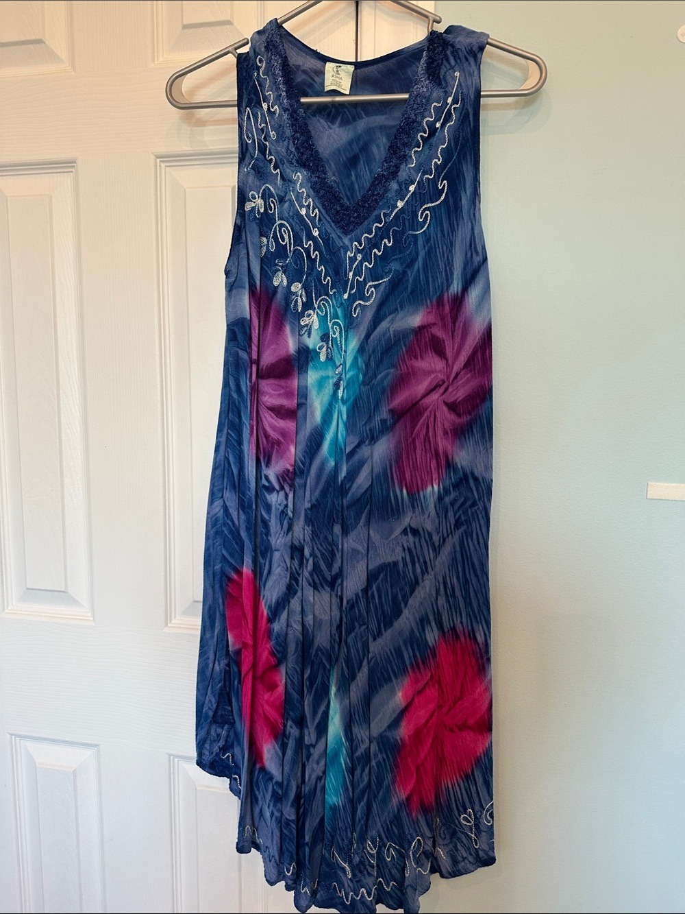 Women’s Navy Floral Swim Coverup Dress